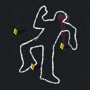 Crime scene illustration, vector